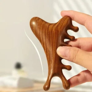 4 in1 Body Meridian Massage Comb Five Teeth Anti-Static Head Massage Comb Help Blood Circulation Wide Tooth Wood Massage Comb