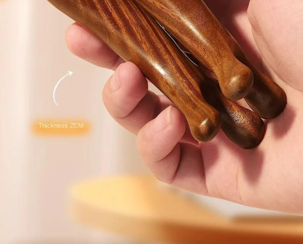 4 in1 Body Meridian Massage Comb Five Teeth Anti-Static Head Massage Comb Help Blood Circulation Wide Tooth Wood Massage Comb - Image 21