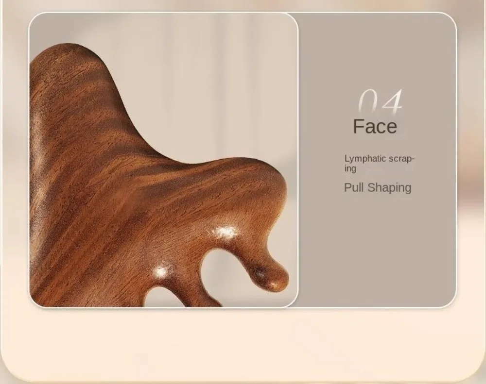 4 in1 Body Meridian Massage Comb Five Teeth Anti-Static Head Massage Comb Help Blood Circulation Wide Tooth Wood Massage Comb - Image 25